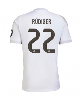 Real Madrid Antonio Rudiger #22 Maglia Gara Casa Repliche 2025-26 Maniche Corte